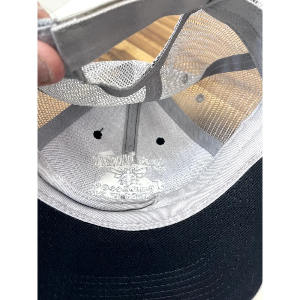 Jack Daniels‎ Tennessee Honey Hat Cap Black & Gray Strap Back Adjustable New